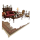 Classic Oriental Carpet Navy Blue and Burgundy Red