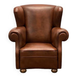 Vintage chesterfield style wingback armchair