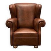 Fauteuil vintage chesterfield style wingback