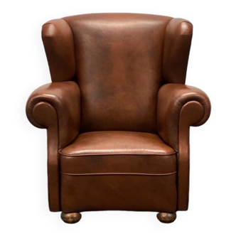 Fauteuil vintage chesterfield style wingback