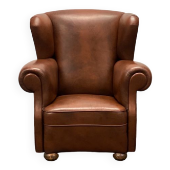 Vintage chesterfield style wingback armchair