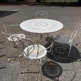 Wrought iron garden furniture