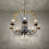 Grand lustre italien Hollywood Regency par Hans Kögl