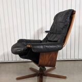 Vintage lounge armchair Gote Mobler 1960 swivel and reclining
