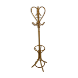 Rattan coat rack