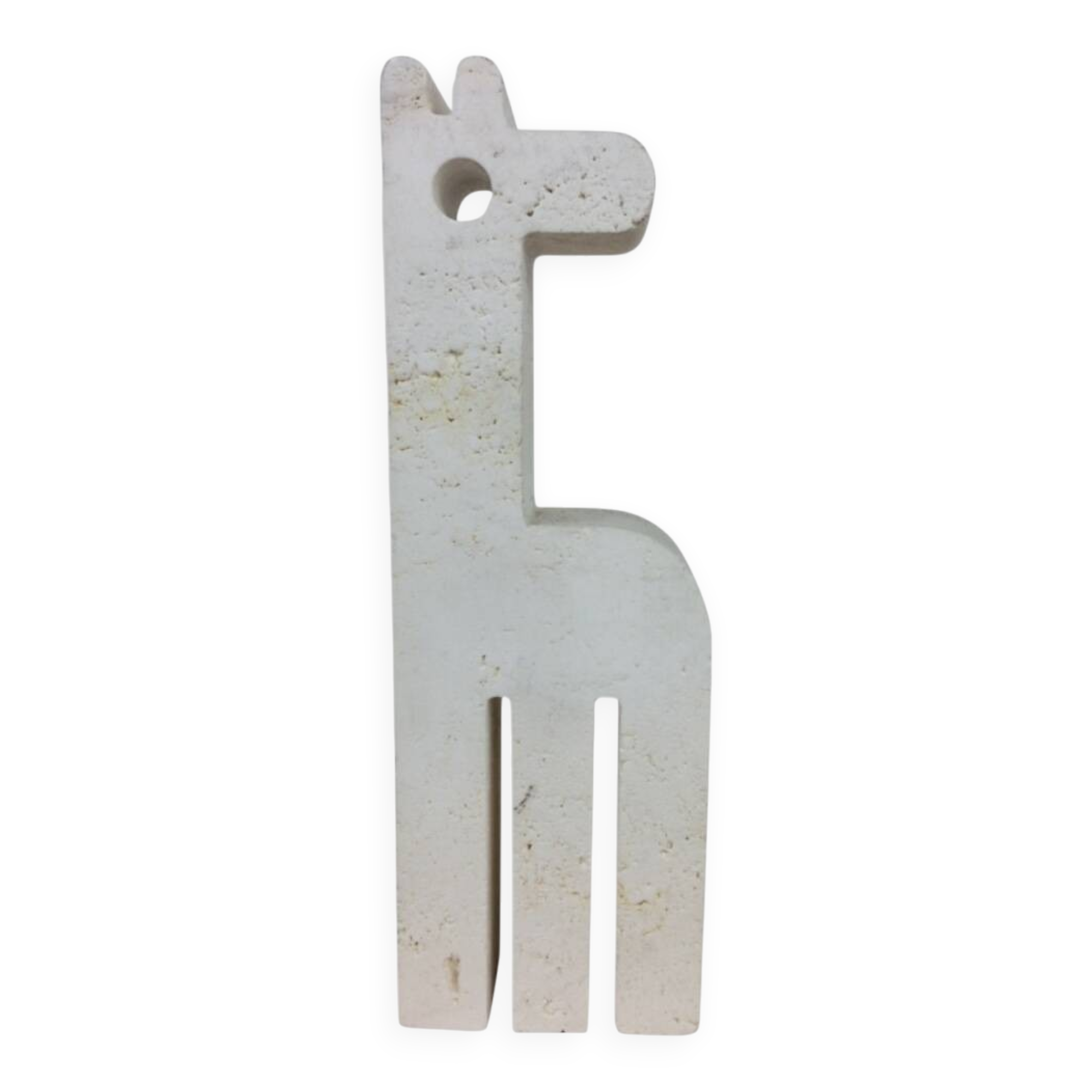 Sculpture girafe Fratelli Mannelli en travertin