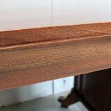 Rectangular table in solid mahogany and plated 1930/1940