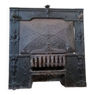 Renaissance style cast iron stove fireplace insert