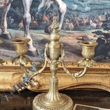 Pair of bronze candlesticks