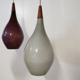 Scandinavian blown glass hanging Holmegaard 1960