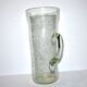 Grand pichet à orangeade punch vintage en verre bullé de biot vert clair 33.5cm
