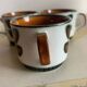 3 vintage coffee cups - boch belgium - "rambouillet" model