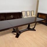 Art Deco Dining Table with Chairs, Paris, 1930, Set of 11