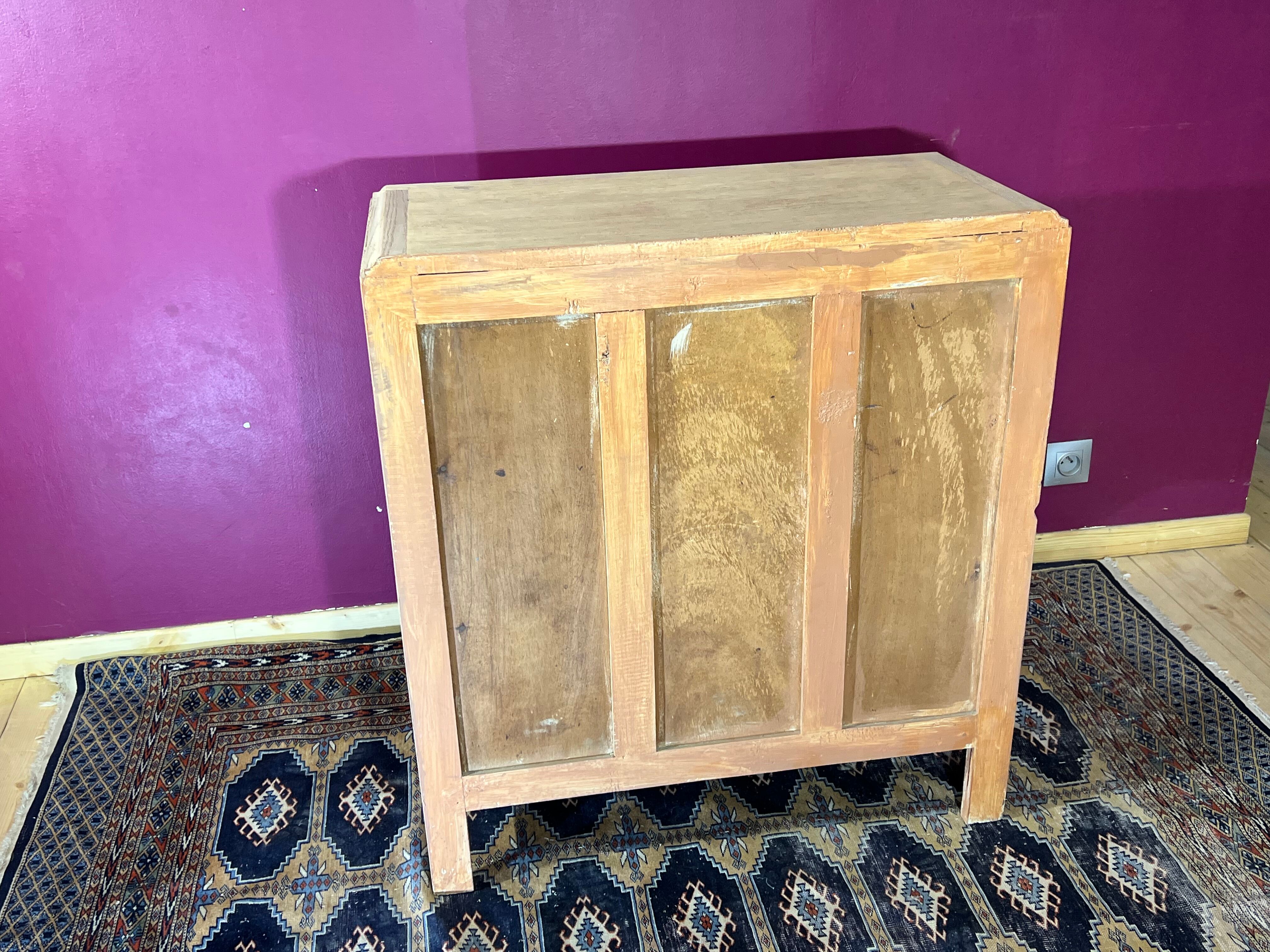 Chest of drawers 3 drawers art deco in wood