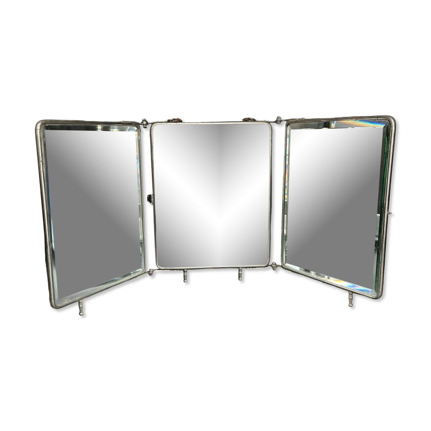 Triptych mirror or barber's mirror
