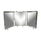 Triptych mirror or barber's mirror