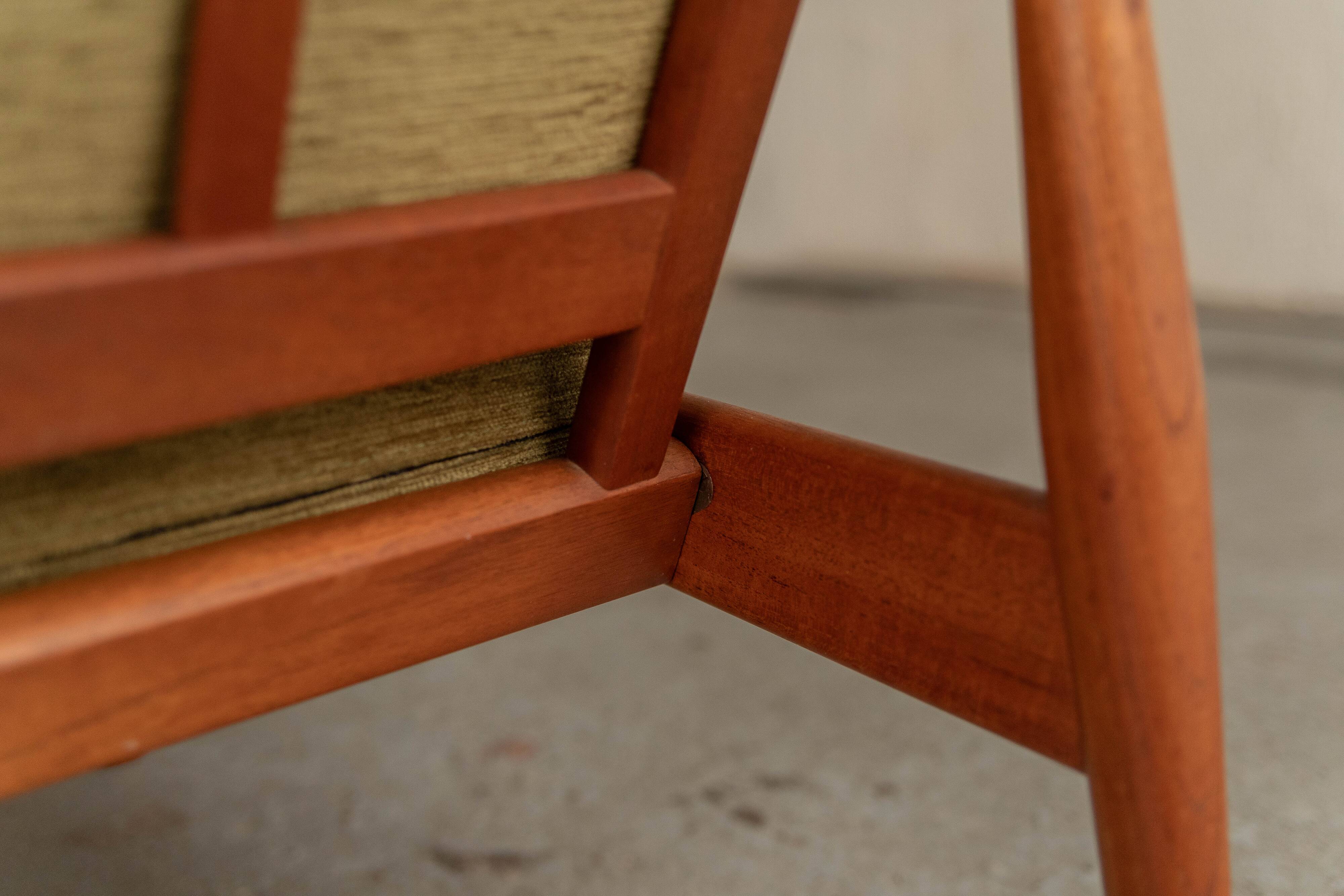 Set of 2 paperknife easy chairs by Kai Kristiansen, Denmark, 1960's