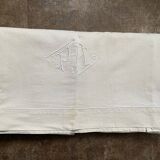 Antique embroidered linen-cotton sheet PA