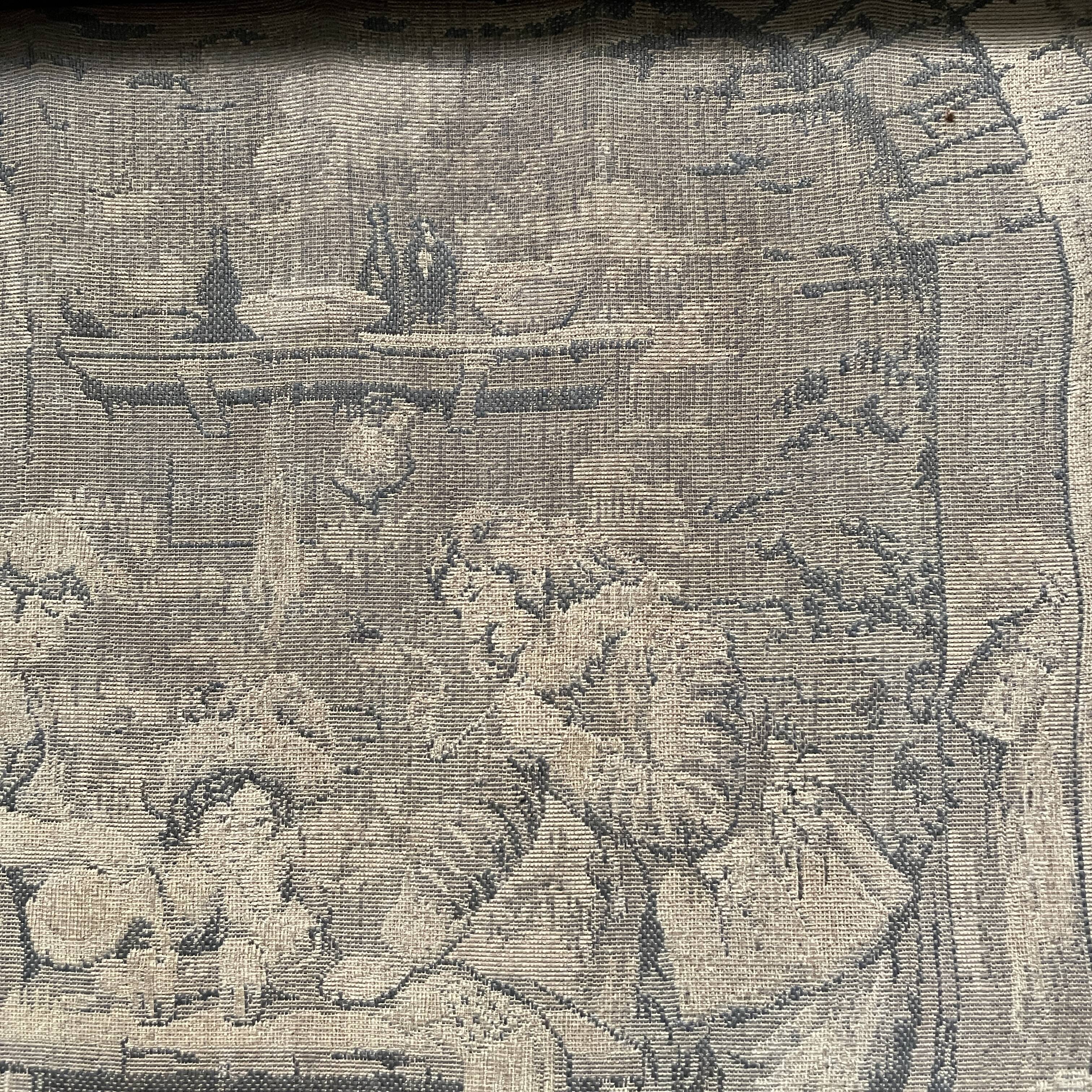 Set of two antique framed gobelins from France from the 19th century