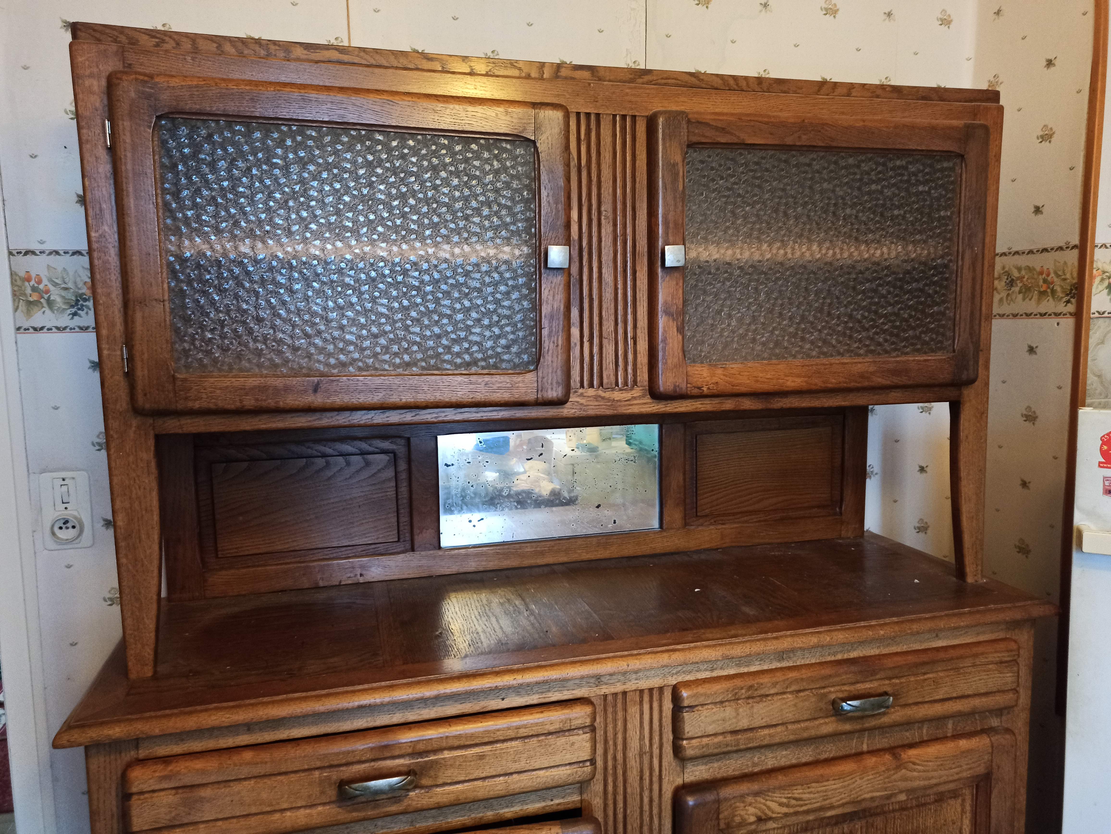 Oak sideboard kitchen glass doors