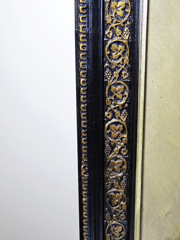 Grand tableau ancien aux pivoines, signé E. Jacque, fin XIXe début XXe