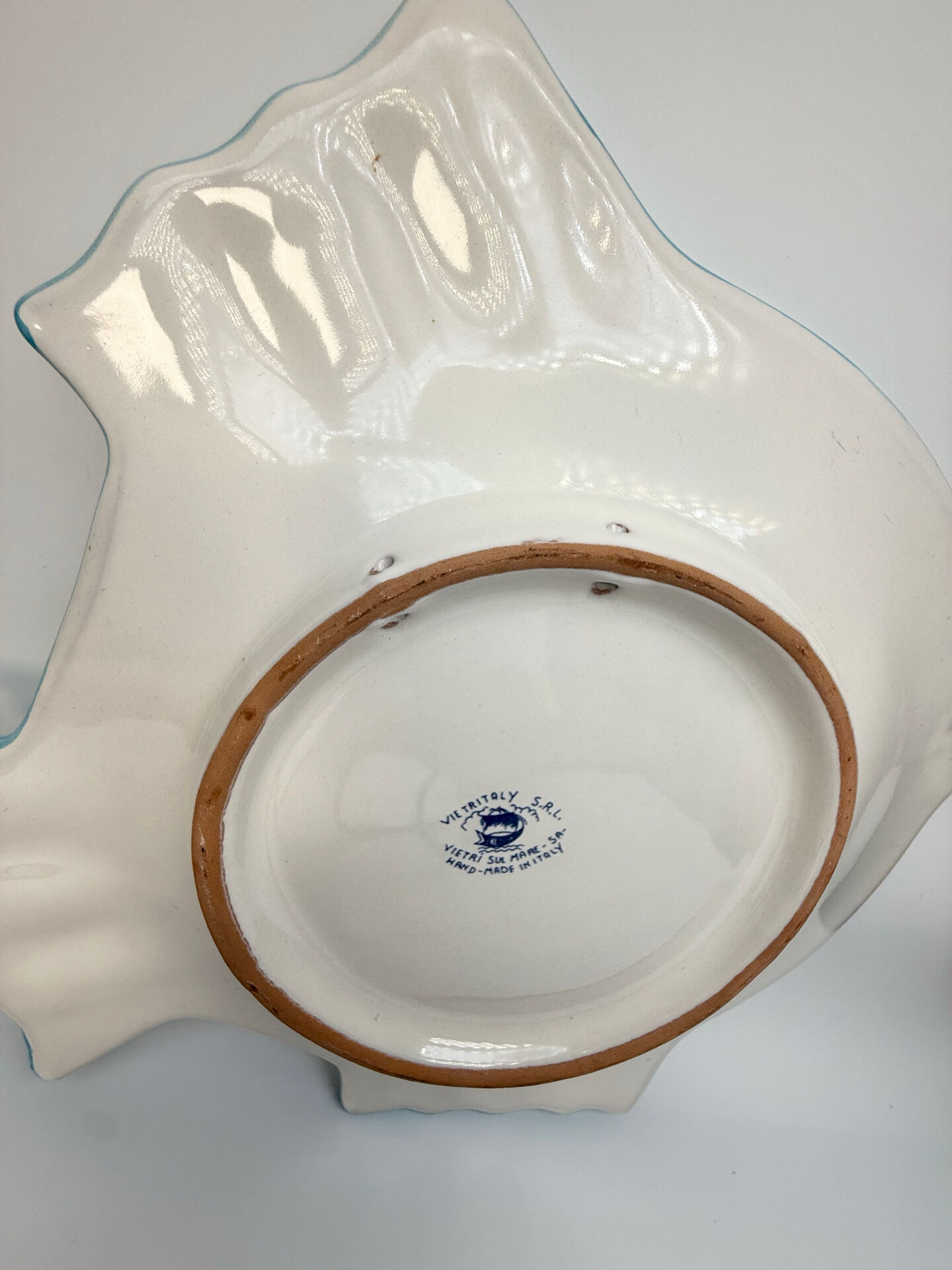 Hand-painted ceramic fish plate – Vietri sul Mare, Italy