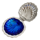 Silver-plated shell butter dish, 1950s