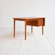 1960s teak desk with drop-leaf extension