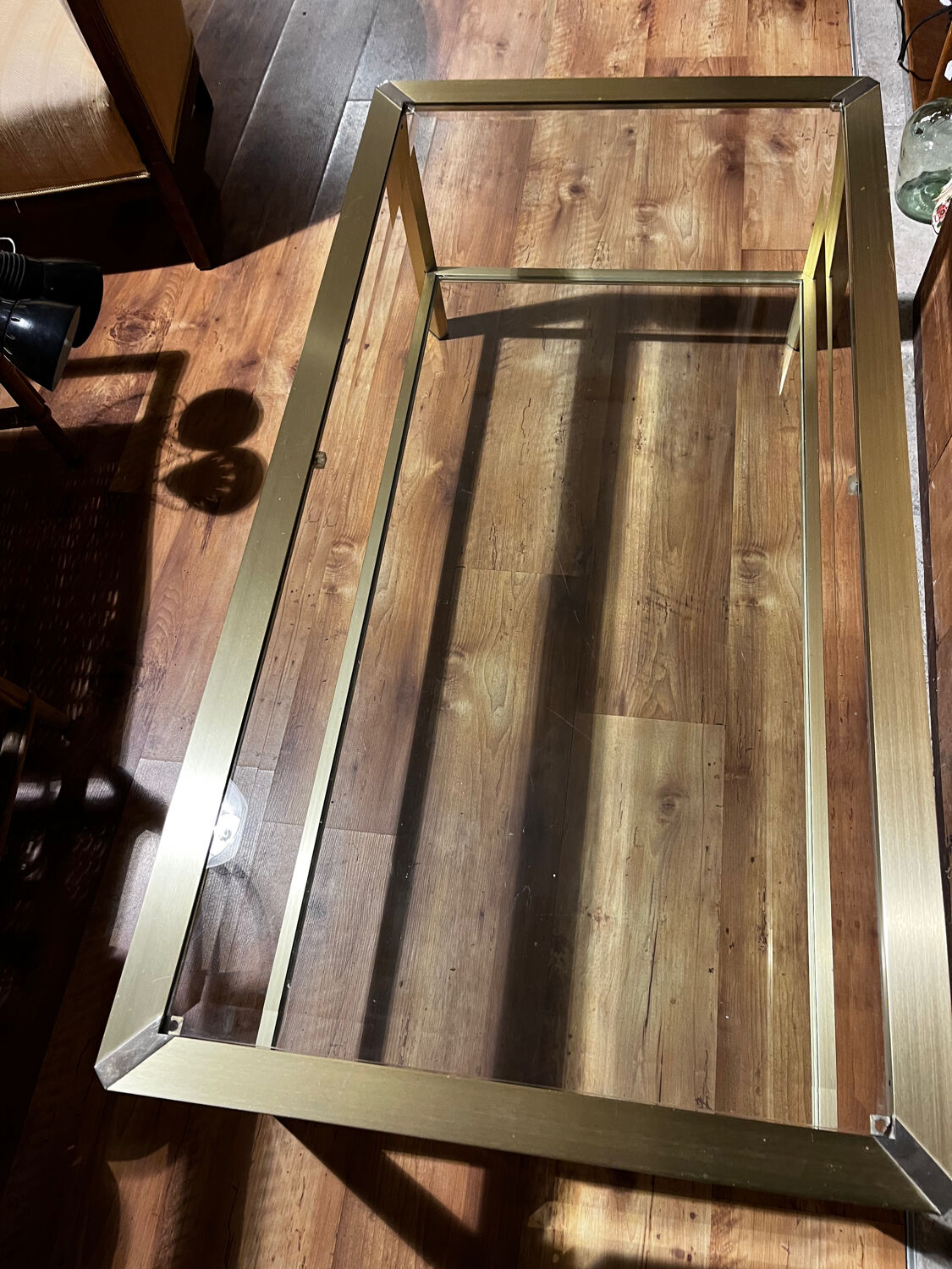 Glass coffee table Pierre Vandel