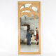 Grand miroir « palmes » en rotin