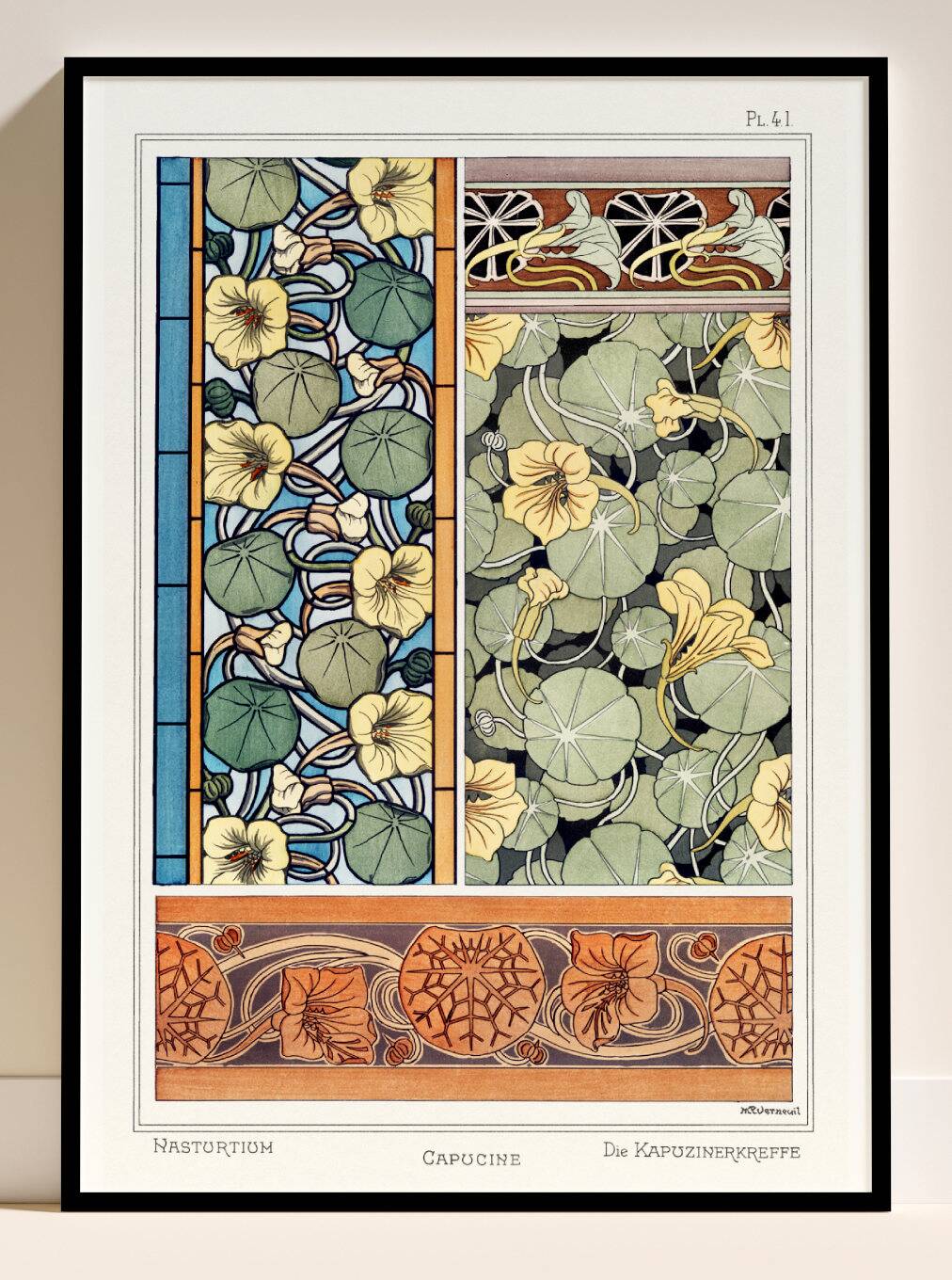 Poster "Capucine", based on an Art Nouveau lithograph from 1897.