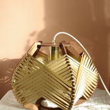 Lampe camel tissée à poser