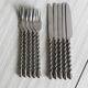 Set of 20 vintage twisted metal cutlery