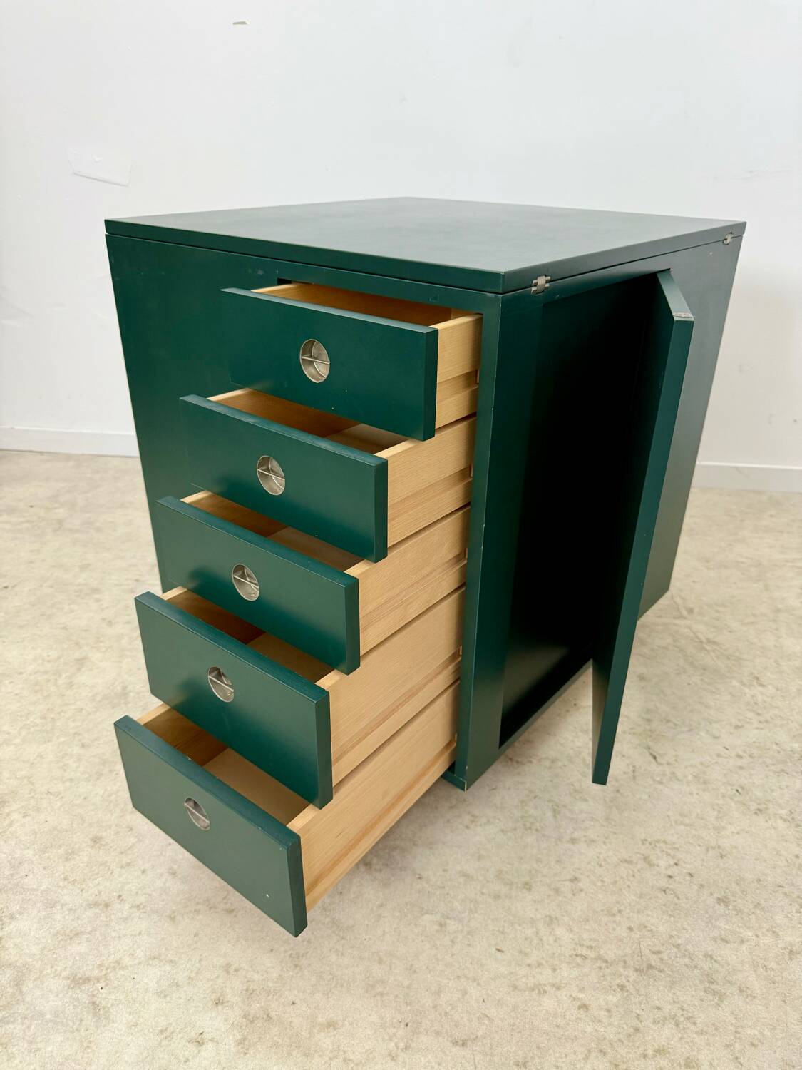 Old small modular desk from the 70s designed by Verena Huber, Flair Boy model