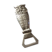 Vintage owl bottle opener in silver bronze
