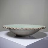 Large Westraven Utrecht vintage glazed terracotta fruit bowl from the 50s