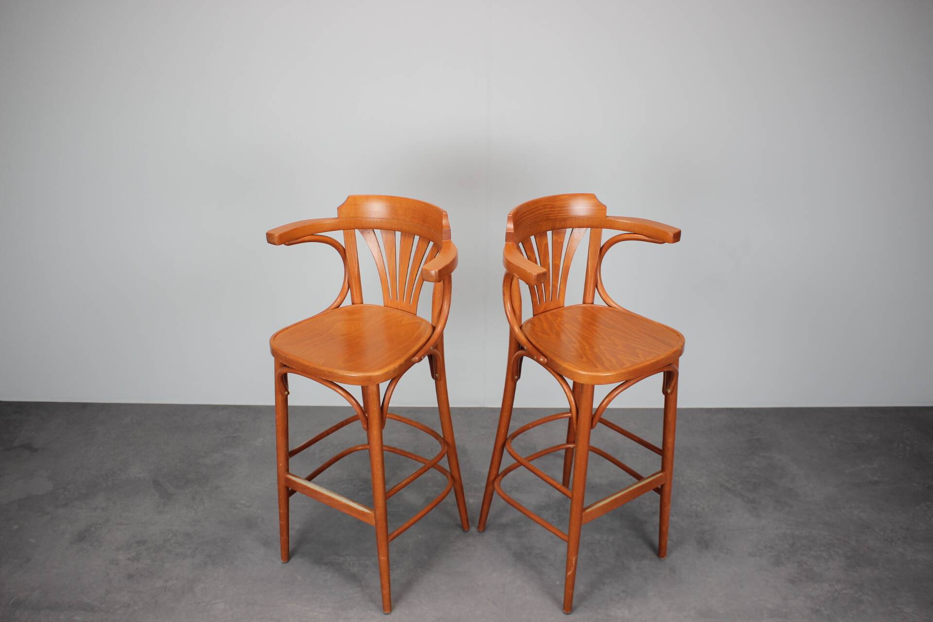 Set of 2 Vintage Bar Stools by TON, 1980