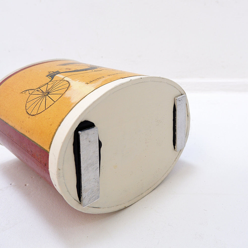 Metal wastebasket "Light Brett" lithographic print by Arthur A. Kaplan Co.