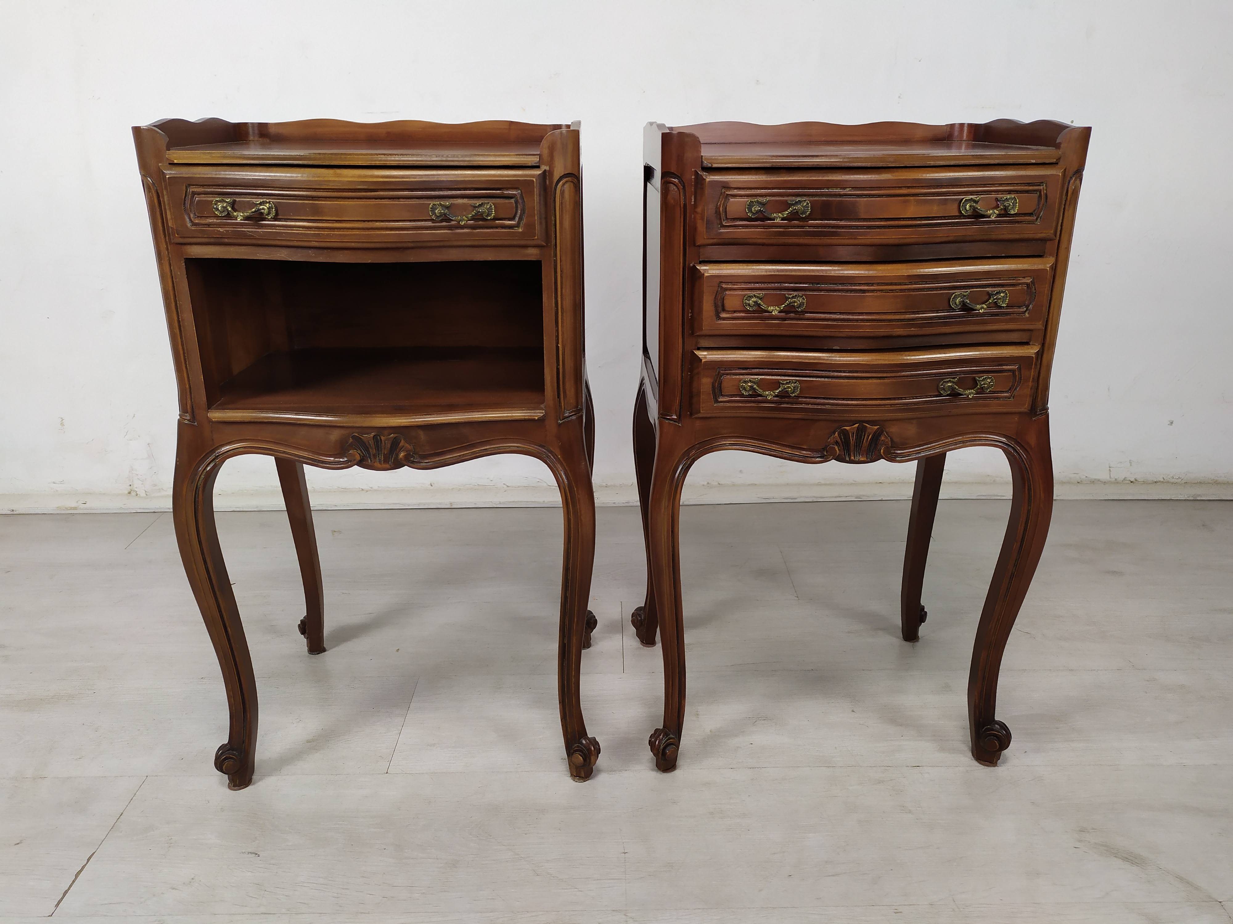 Pair of Louis XV style bedside tables