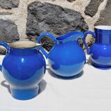 Blue ceramic pitcher Emile Henry