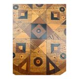 Pedestal table marquetry