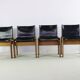 Ensemble de quatre chaises de salle à manger au design italien par Afra & Tobia Scarpa pour Molteni