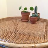 Table low rattan and caning