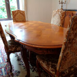 Oval table Louis XV inlaid