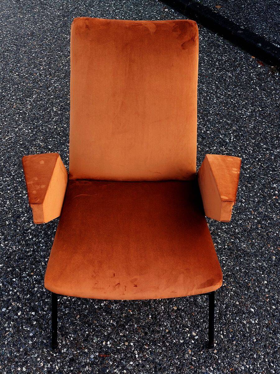 Fauteuil vintage moderniste restauré