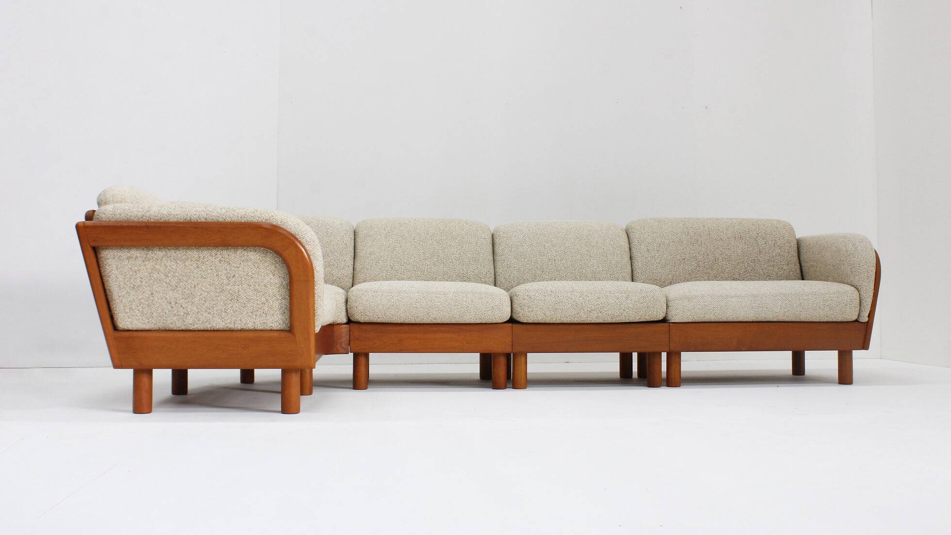 Vintage Danish mid-century corner sofa solid teak by Olsen Laursen 1960s