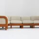 Vintage Danish mid-century corner sofa solid teak by Olsen Laursen 1960s