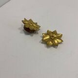 Gold Pair Oak Hand carved Door Handle Pullers Gio Ponti Guglielmo Ulrich