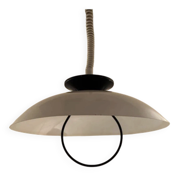 Suspension design vintage 80s blanc et bleu