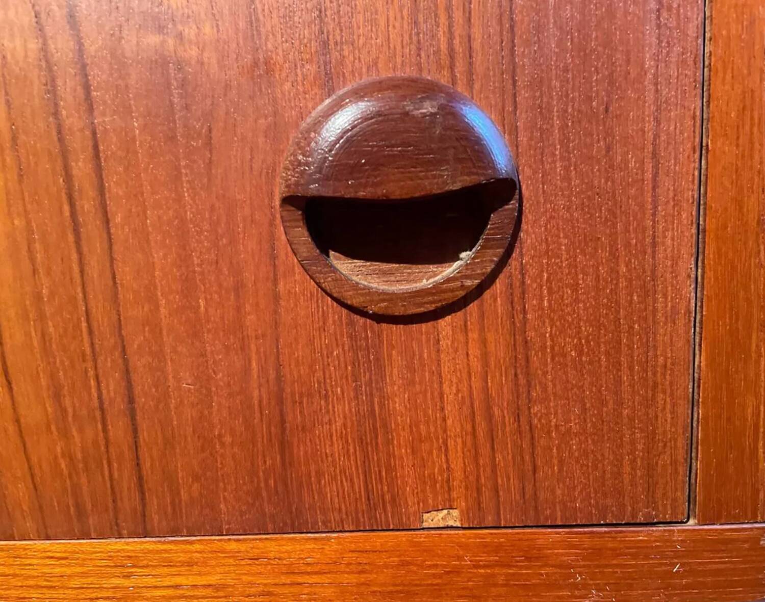 Vintage teak bookcase chest of drawers